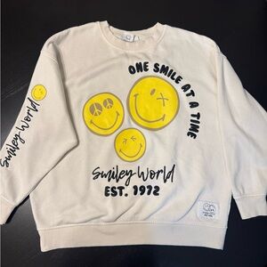 Cream Sweater with Yellow Accents